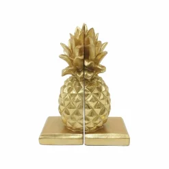 9.25" Gold Pineapple Book End Set by Ashland®