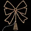 12" Gold Rhinestone Bow Lighted Tree Topper by Ashland®