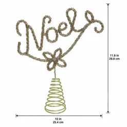 12" Gold Rhinestone Noel Lighted Tree Topper by Ashland®