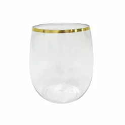 Gold Rim Stemless Wine Glasses, 8ct. by Celebrate It™