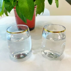 Gold Rim Stemless Wine Glasses, 8ct. by Celebrate It™
