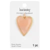 Gold & Rose Quartz Heart Pendant by Bead Landing™