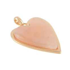 Gold & Rose Quartz Heart Pendant by Bead Landing™