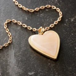 Gold & Rose Quartz Heart Pendant by Bead Landing™