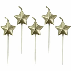 Gold Star Candles by Celebrate Itâ„¢, 5ct.