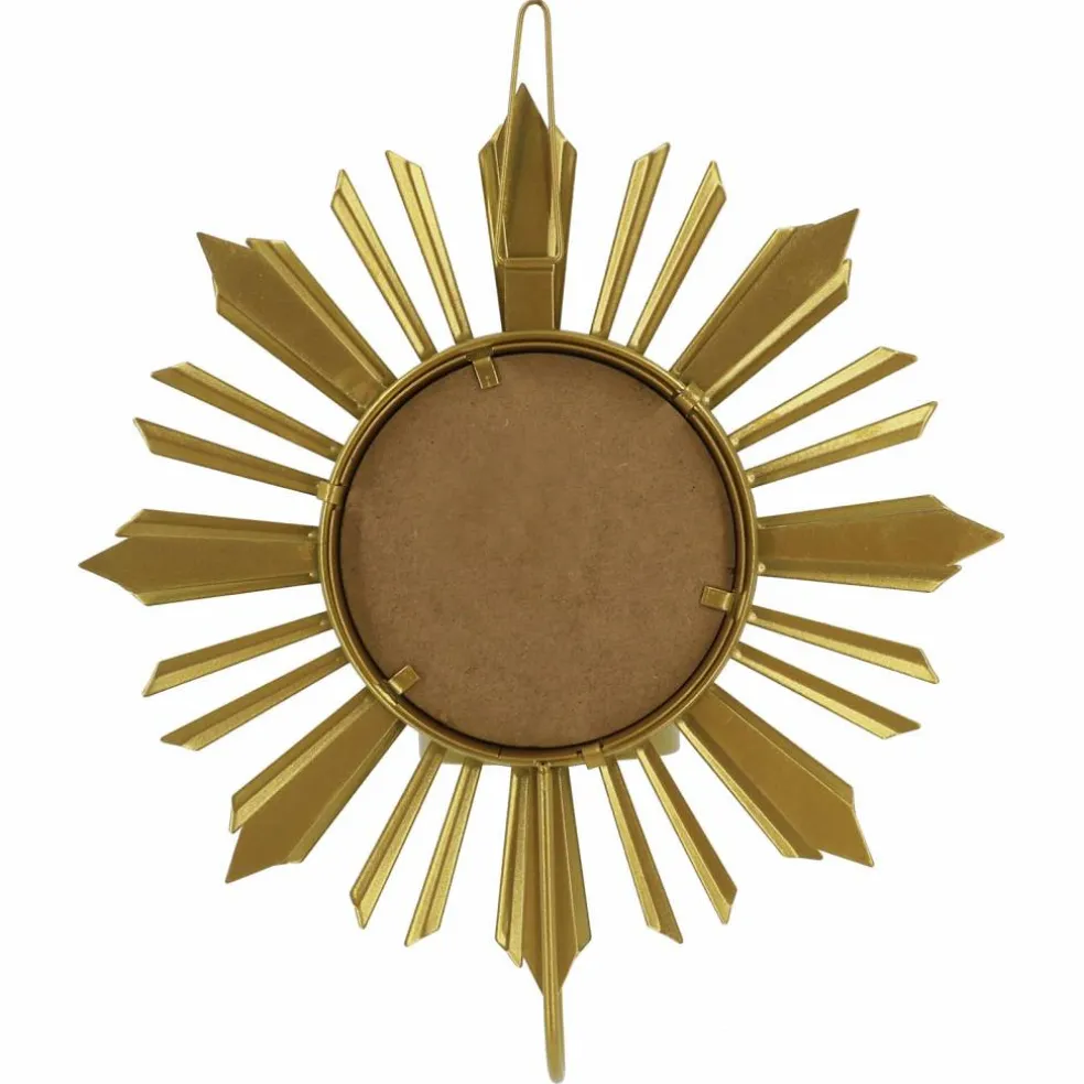 11" Gold Sun Wall Mirror & Candle Holder by Ashland®