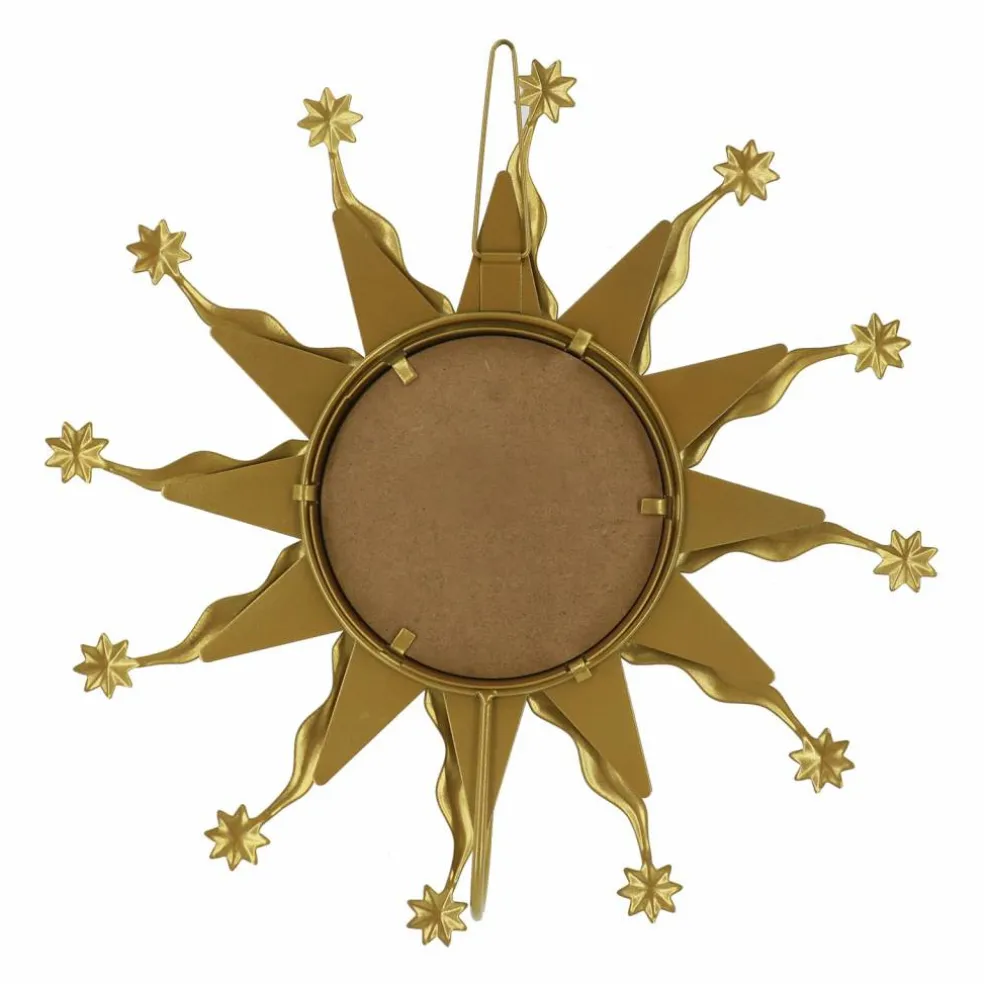 11" Gold Sun with Stars Wall Mirror & Candle Holder by Ashland®