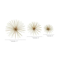 Gold Tin Contemporary Abstract Wall Décor Set