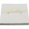 Gold & White Cheers Beverage Napkins, 20ct. by Celebrate It™