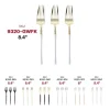 Gold with White Handle Moderno Disposable Plastic Dinner Forks (240 Forks)