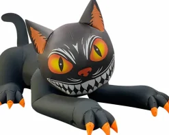 GOOSH 7.4FT Animated Inflatable Halloween Black Cat – Light-Up Yard Decoration
