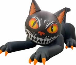 GOOSH 7.4FT Animated Inflatable Halloween Black Cat – Light-Up Yard Decoration