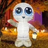 GOOSH 5.2FT Inflatable Cute Mummy with Lantern – Light-Up Halloween Yard Decoration