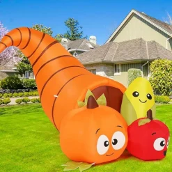 GOOSH 5.5 FT Long Thanksgiving Inflatables Fruit Combo with Built-in LEDs