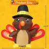 GOOSH 4FT Tall Thanksgiving Inflatables Turkey Baby in Hat with Built-in LEDs