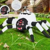 GOOSH 5 FT Width Halloween Inflatables Outdoor Decorations Spider with Magic LED Lighting