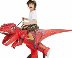 GOOSH Inflatable Dinosaur Costumes for Kids and Adults T Rex Blow Up Ride on Dino Outfits