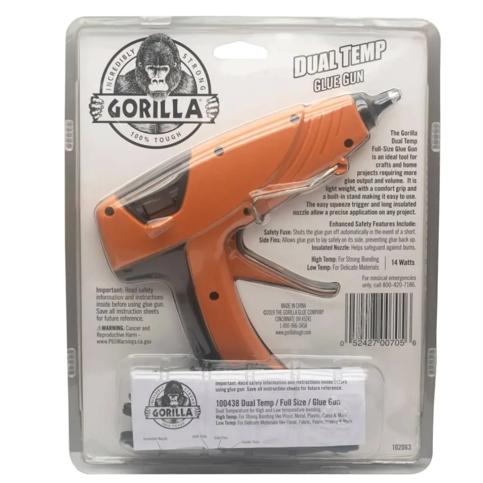 Gorilla® Dual Temp Full Size Hot Glue Gun