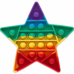 GottaPop Rainbow Stars Pop It Fidget Toy Party Favors, 6ct.