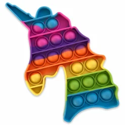 GottaPop Rainbow Unicorns Pop It Fidget Toy Party Favors, 6ct.