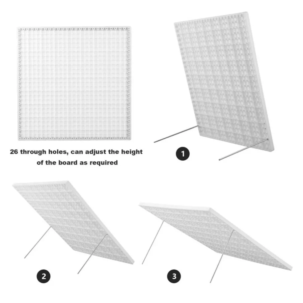 13''Granny Square Blocking Boards for Crochet Projects, Crochet Blocking Board with 20 pegs, Large-Sized Plastic Blocking Board is a Gift for Crochet Enthusiasts and Beginners (Pink)