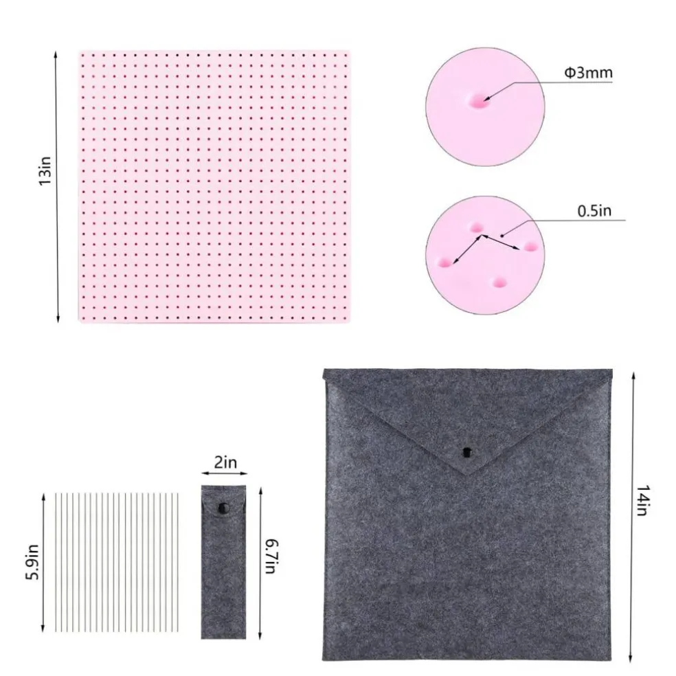 13''Granny Square Blocking Boards for Crochet Projects, Crochet Blocking Board with 20 pegs, Large-Sized Plastic Blocking Board is a Gift for Crochet Enthusiasts and Beginners (Pink)