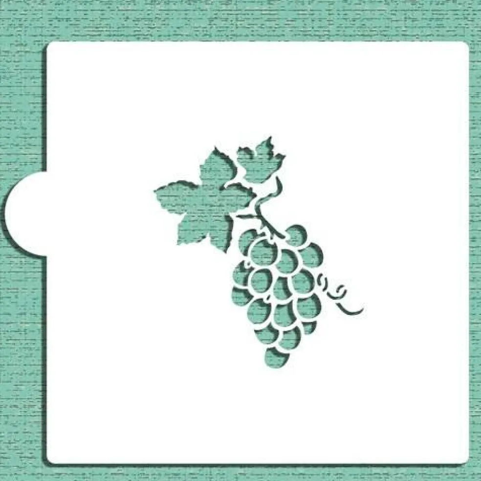 Grape Bunch Cookie & Craft Stencil | CM134 by Designer Stencils | Cookie Decorating Tools |