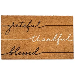 Grateful Thankful Blessed Doormat