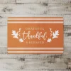 Grateful Thankful Blessed Stripes Floor Mat