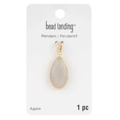 Gray Agate Teardrop Pendant by Bead Landing™
