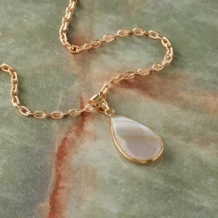 Gray Agate Teardrop Pendant by Bead Landing™