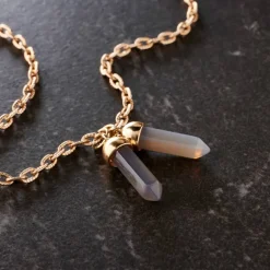 Gray Dyed Agate Prism Pendants, 2ct. by Bead Landing™