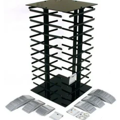 200 Gray Hanging Earring Cards Revolving Rotating Display Stand