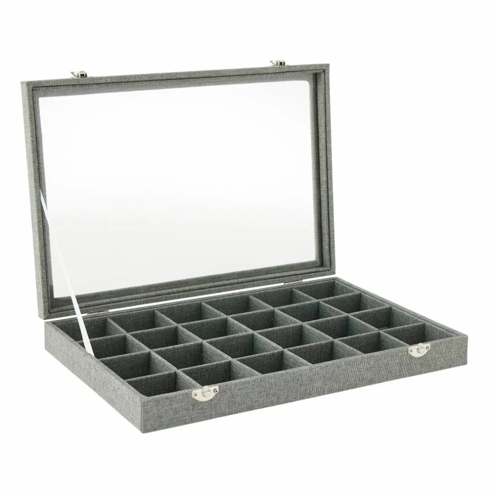 Gray Jewelry Tray with Lid By Bead Landing™