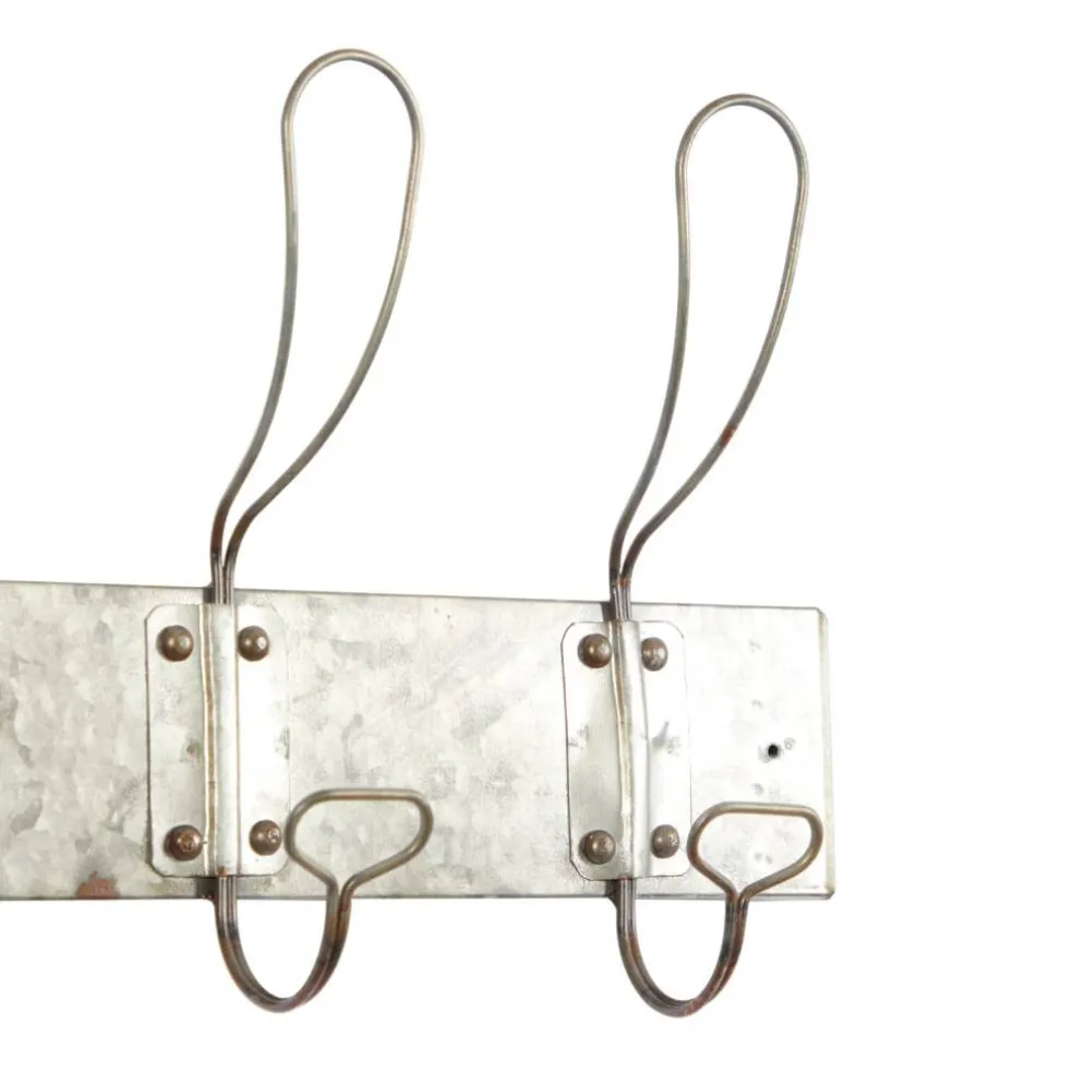 Gray Metal Vintage Wall Hook, 11" x 30" x 4"