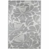 Gray & Off-White Floral Rectangular Outdoor Area Rug, 4ft. x 6ft.