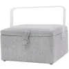 Gray Square Sewing Basket by Loops & Threads®