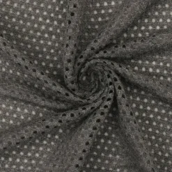 Gray Stretch Spandex Rayon Athletic Mesh Knit Fabric By the Yard