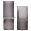 Gray Two-Toned Glass Vase Set