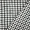 Gray-White Spence Bryson Washed Gingham Plaid Irish Linen Woven Fabric By the Yard