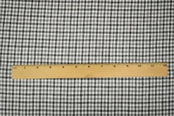 Gray-White Spence Bryson Washed Gingham Plaid Irish Linen Woven Fabric By the Yard