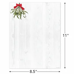 Great Papers! Barnwood Mistletoe Holiday Letterhead, Invitations, and Announcements, Printer Friendly 8.5" x 11", 50PK