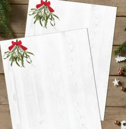 Great Papers! Barnwood Mistletoe Holiday Letterhead, Invitations, and Announcements, Printer Friendly 8.5" x 11", 50PK