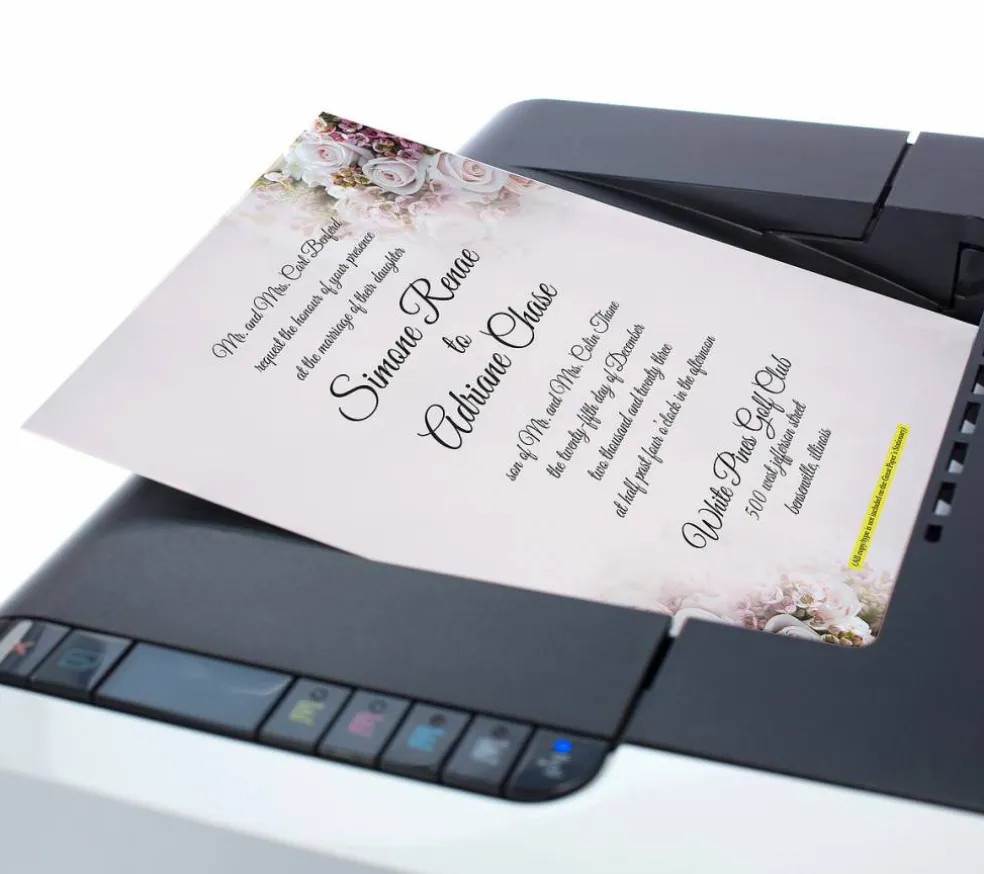 Great Papers! Elegant Florals Letterhead, for Invitations, Announcements and Personal Messages, Printer Friendly 8.5" x 11", 50 Pack