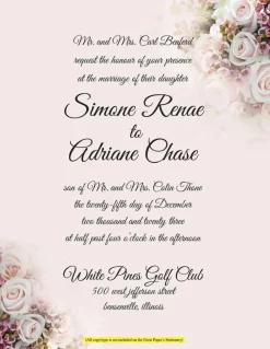 Great Papers! Elegant Florals Letterhead, for Invitations, Announcements and Personal Messages, Printer Friendly 8.5