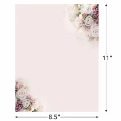 Great Papers! Elegant Florals Letterhead, for Invitations, Announcements and Personal Messages, Printer Friendly 8.5