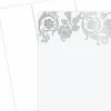Great Papers! Flat Card Invitation and Envelopes, Damask with Silver Foil, 5.5" x 7.75", Printer Compatible, 10 Invitations/10 White Envelopes