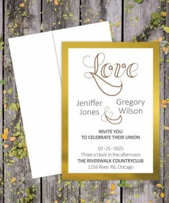 Great Papers! Flat Card Invitation and Envelopes, 5.5
