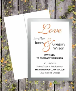Great Papers! Flat Card Invitation and Envelopes, Metallic Silver Border, 5.5