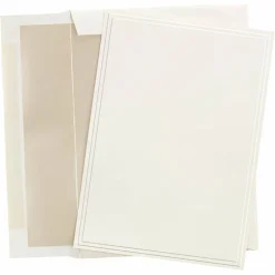 Great Papers! Invitation Kit with Pearl Foil-Lined  Envelopes, Triple Embossed Border Flat Card, Ivory, 5.5" x 7.75", Printer Friendly.25 cards/25 envelopes